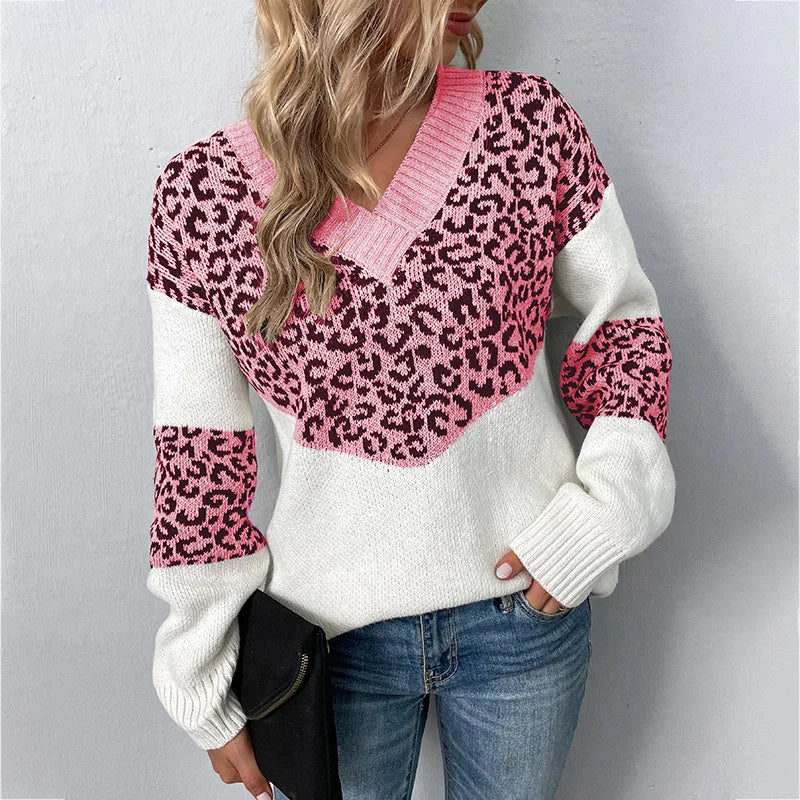 Gabriela - Maglione Leopardo con Collo a V