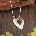 Olga – Collana vintage con cuore argentato e dorato
