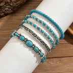 Maelia - Elegante bracciale a più giri in turchese