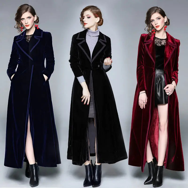 Serafina | Cappotto lungo in velluto