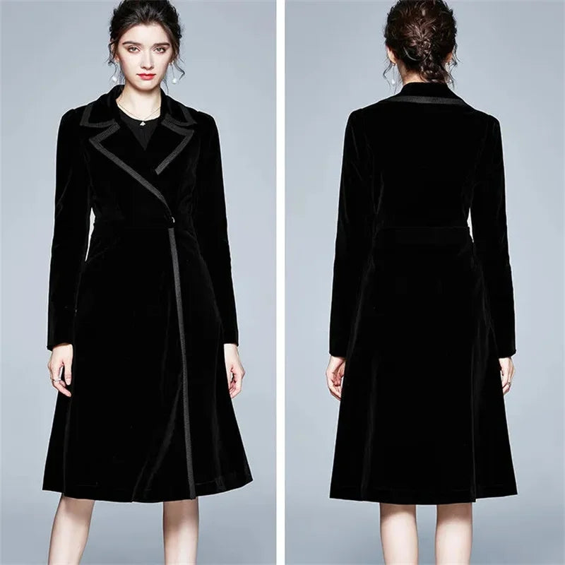Serafina | Cappotto lungo in velluto