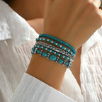 Veronica – Set di bracciali con perline turchesi