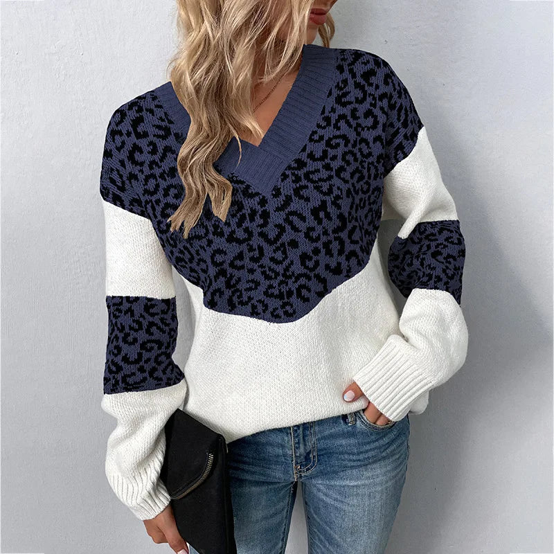 Gabriela - Maglione Leopardo con Collo a V