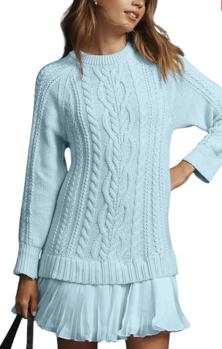 Sofía - Vestito in maglia con gonna plissettata