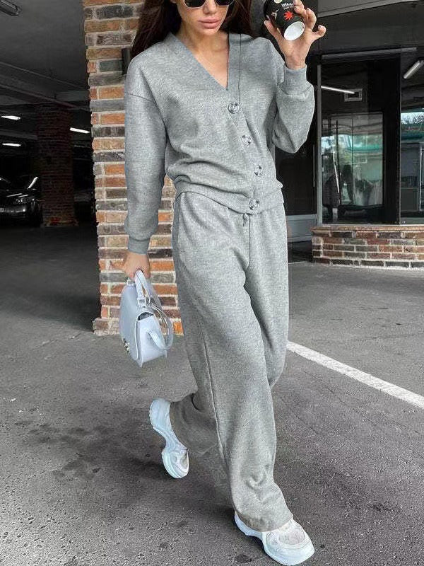 Amelia - Completo cardigan e pantaloni in maglia