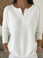 Giovanna | Maglione Henley in maglia con bottoni