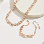 Berta – Set di gioielli a spiga con cristalli