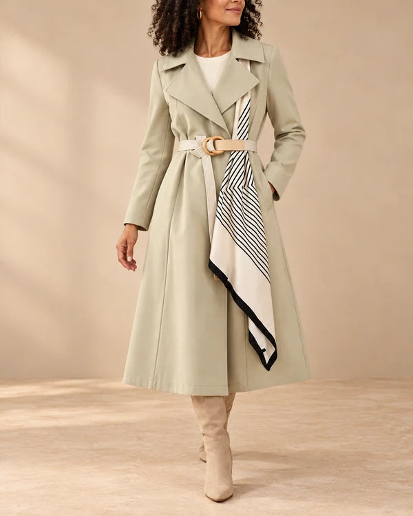 Clarice | Trench midi classico con cintura