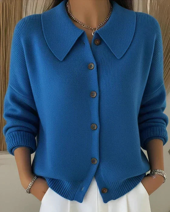 VITTORIA™ | CARDIGAN CON COLLETTO E BOTTONI
