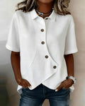 Perla - Blusa asimmetrica con bottoni