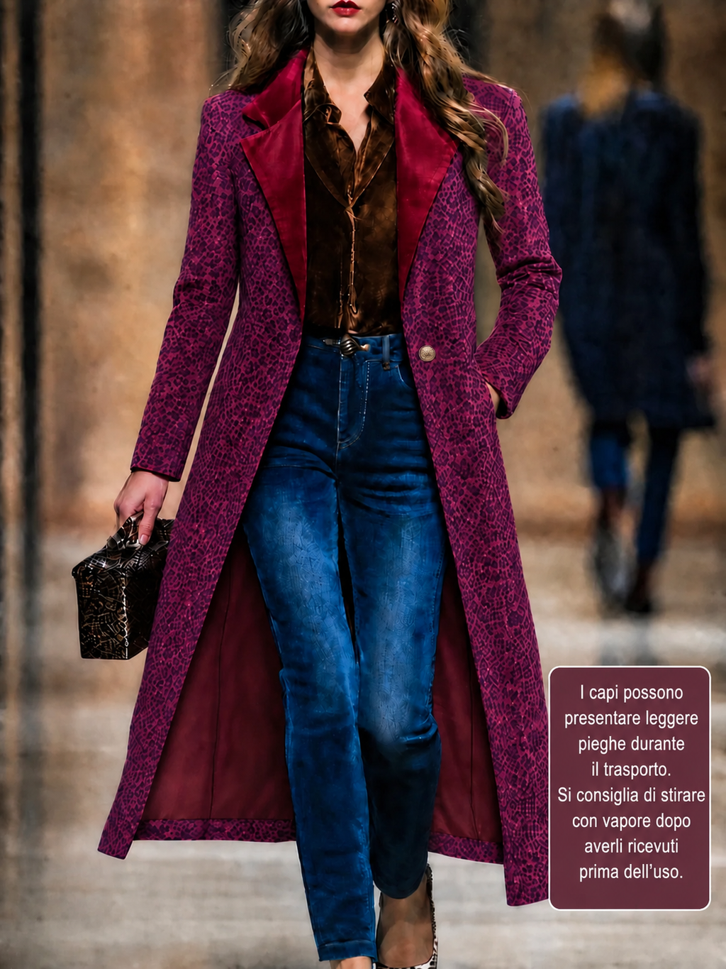 Lavinia | Cappotto lungo testurizzato