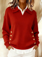Rita | Maglione con scollo a V e colletto