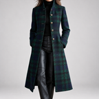 Rebecca | Cappotto midi avvitato a quadri