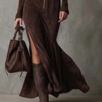Ilenia – Abito lungo vintage con cintura