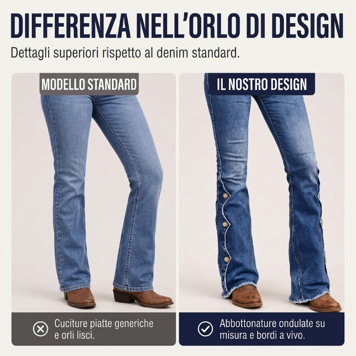 Giulia – Jeans a vita alta con bottoni laterali
