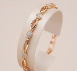 Sofia – Bracciale dorato elegante con zircone