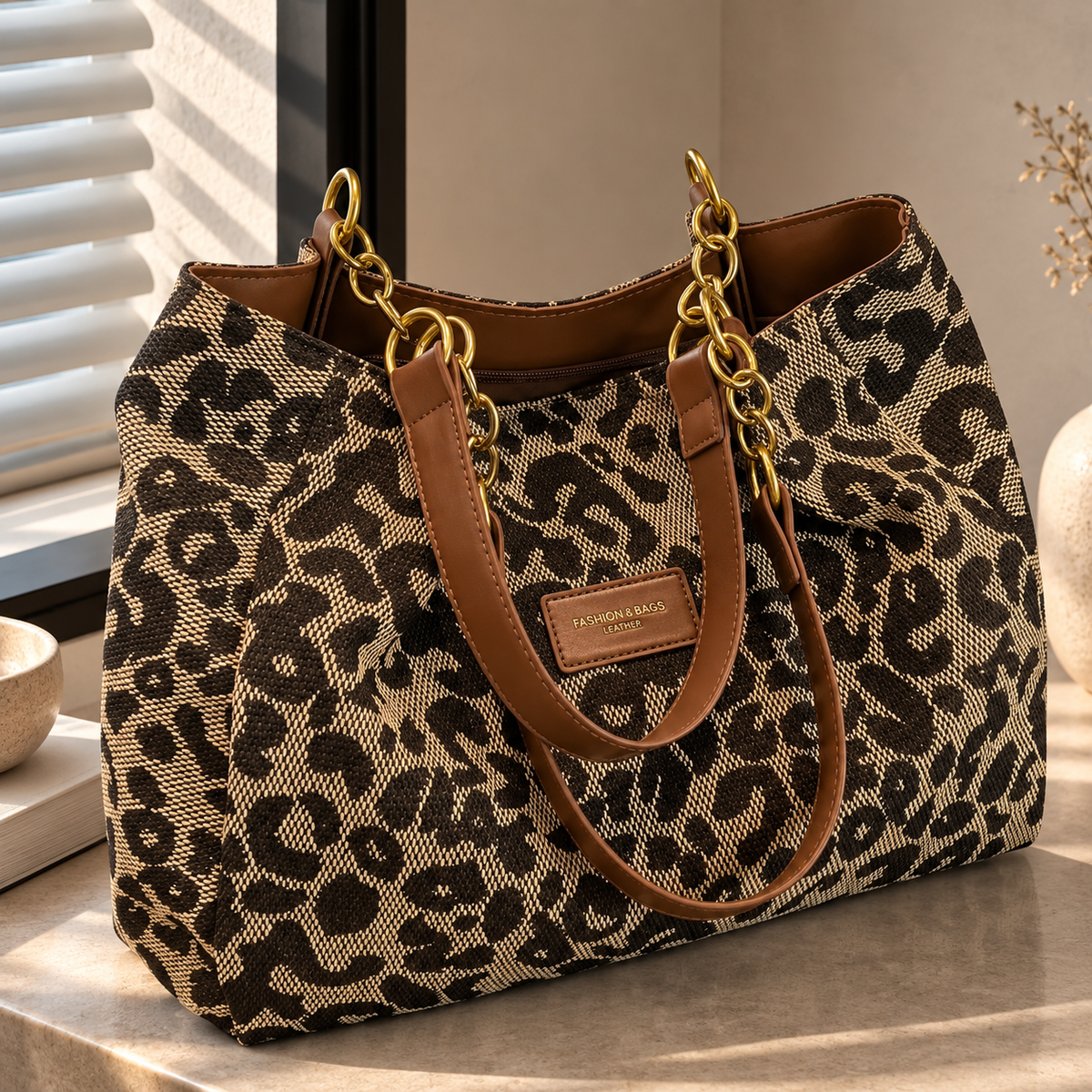 Valeria - Borsa con elegante stampa leopardata
