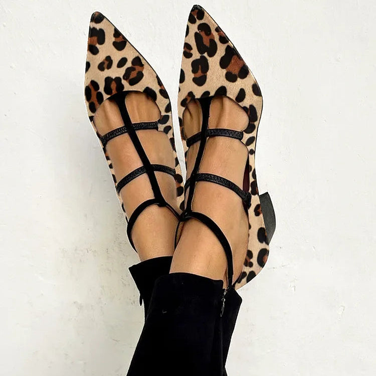 Lucia | Scarpe da donna con cinturino leopardato