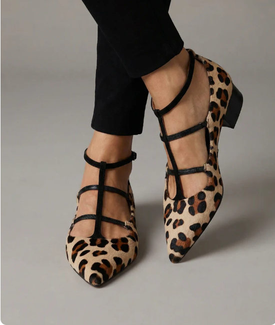 Lucia | Scarpe da donna con cinturino leopardato
