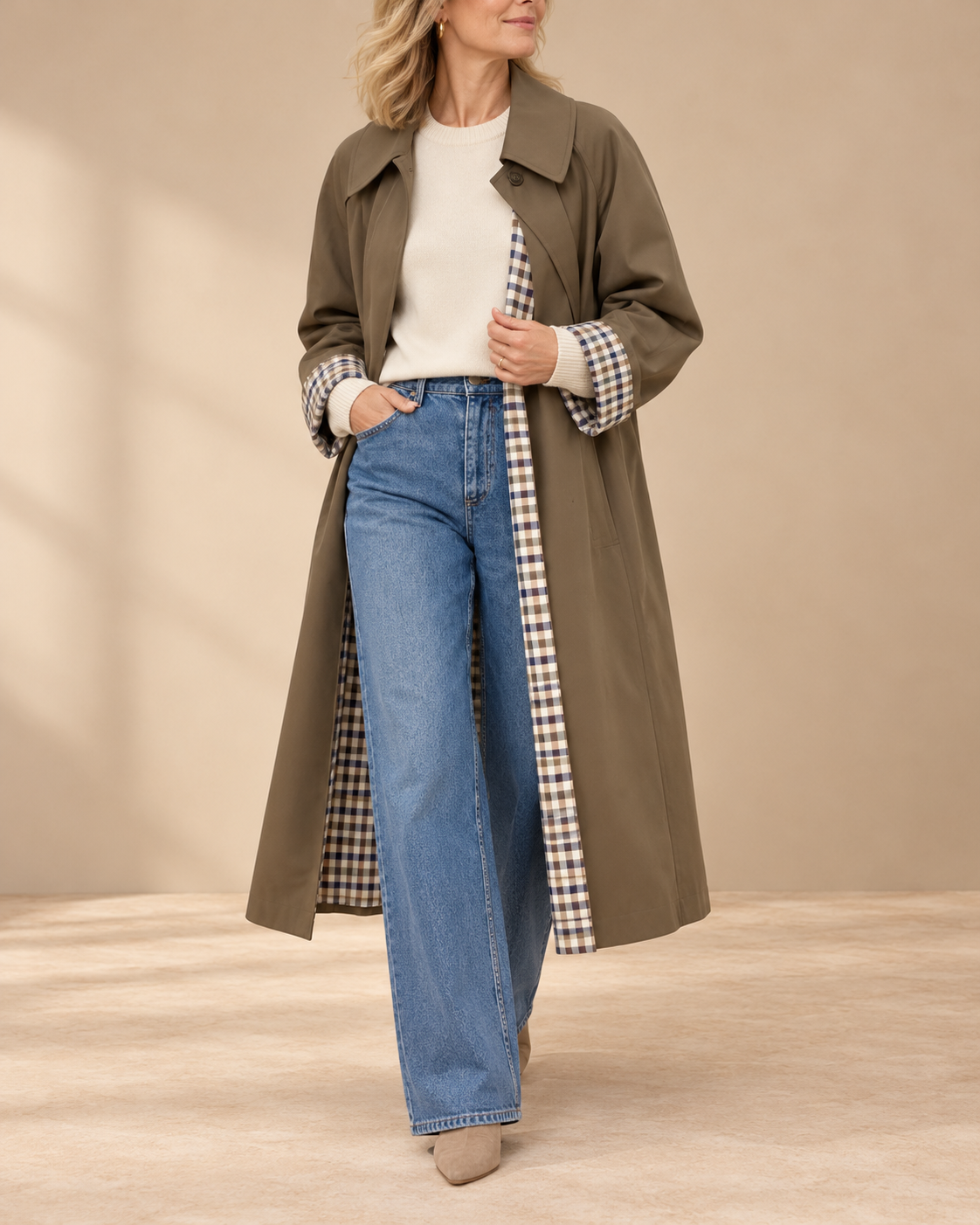 Lucia | Trench lungo oversize raffinato