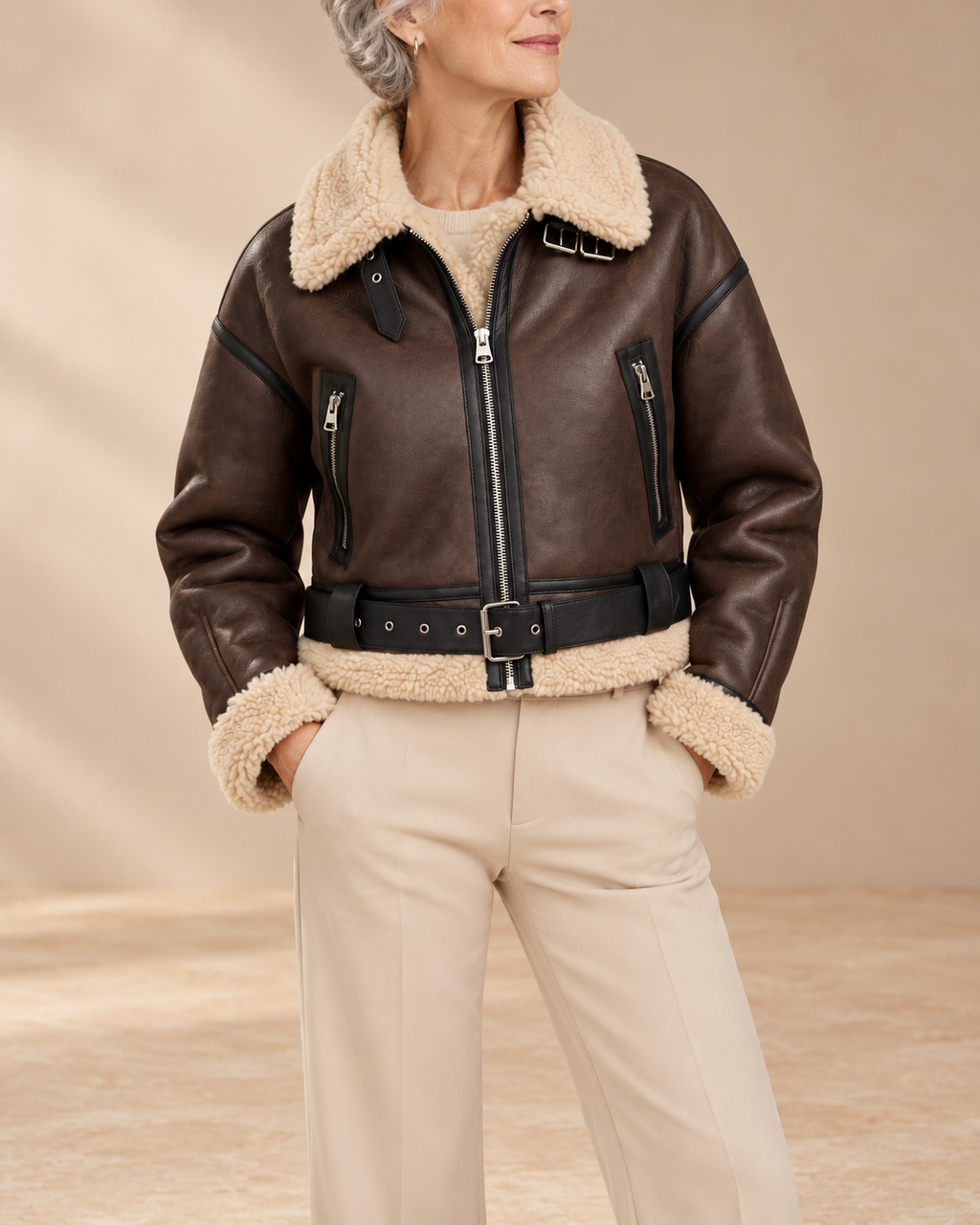 Verena | Giacca bomber corta stile aviatore