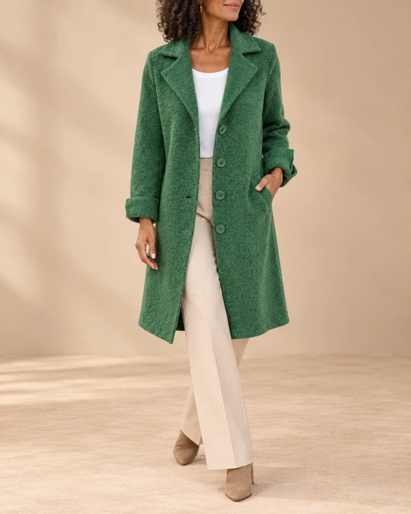 Lucilla | Cappotto lungo con revers dalla vestibilità rilassata