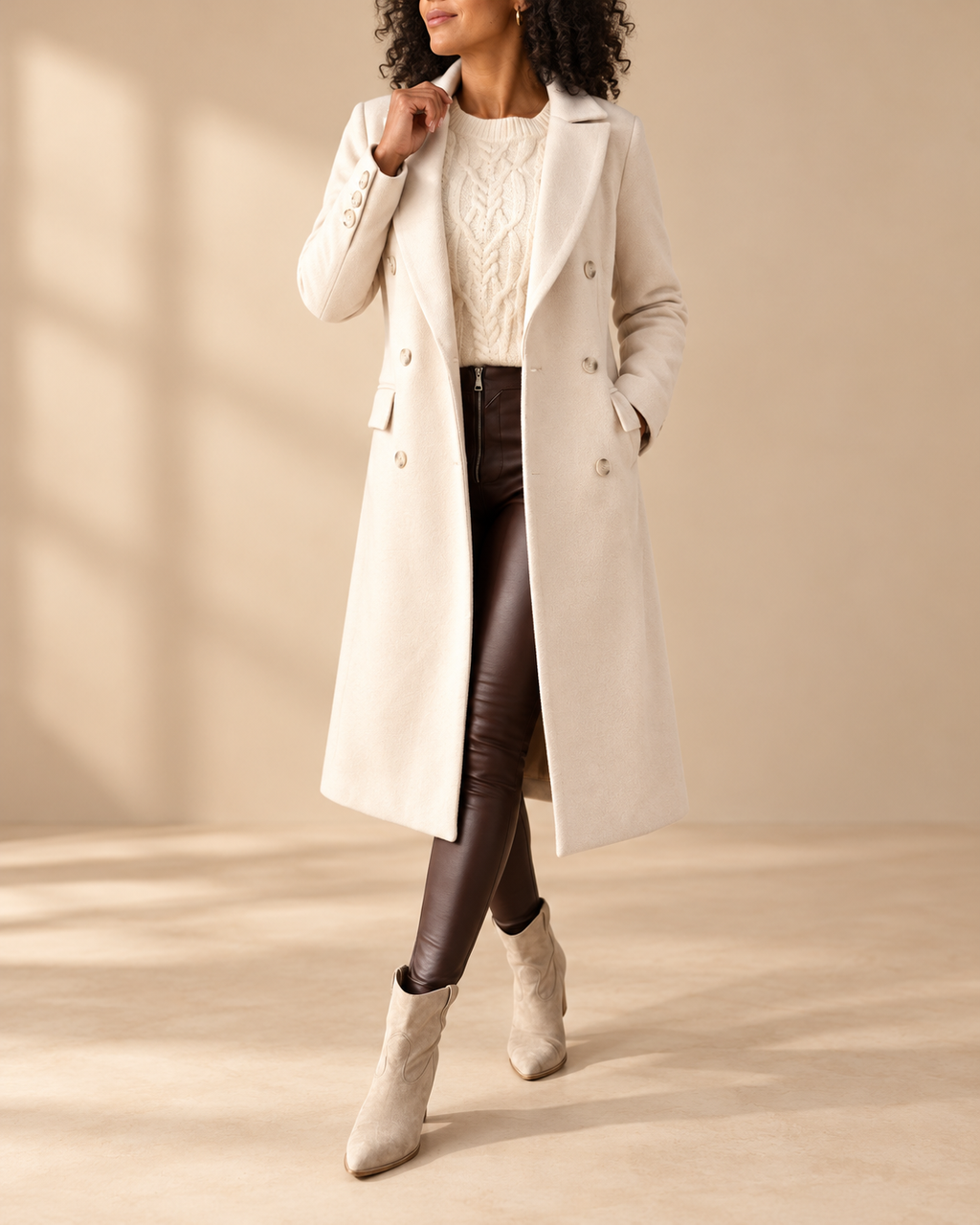 Emelina | Cappotto lungo doppiopetto