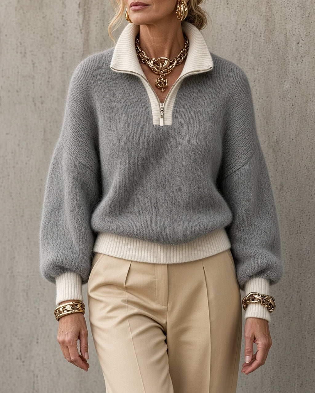 Monica | Maglione con Zip