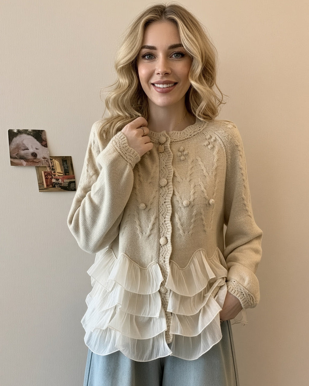 Natalia | Cardigan con volant