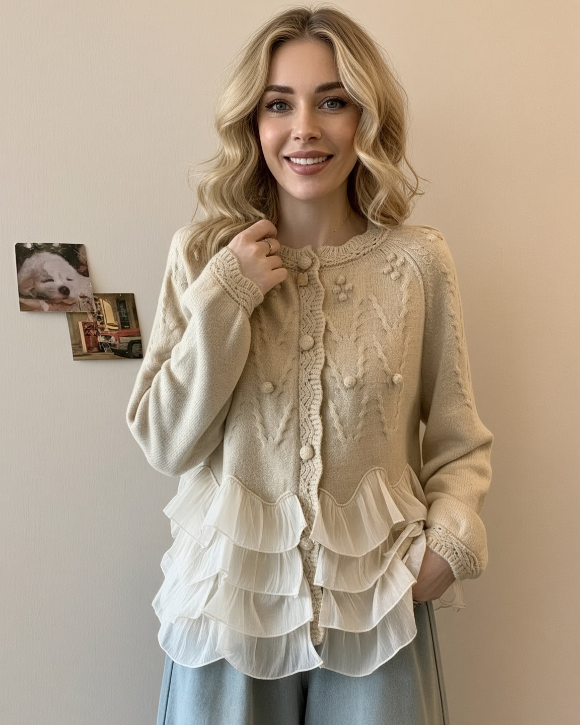 Natalia | Cardigan con volant