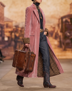 Madison | Cappotto lungo in velluto dal taglio sartoriale
