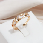 Fatima – Anello dorato «Maglia chic»