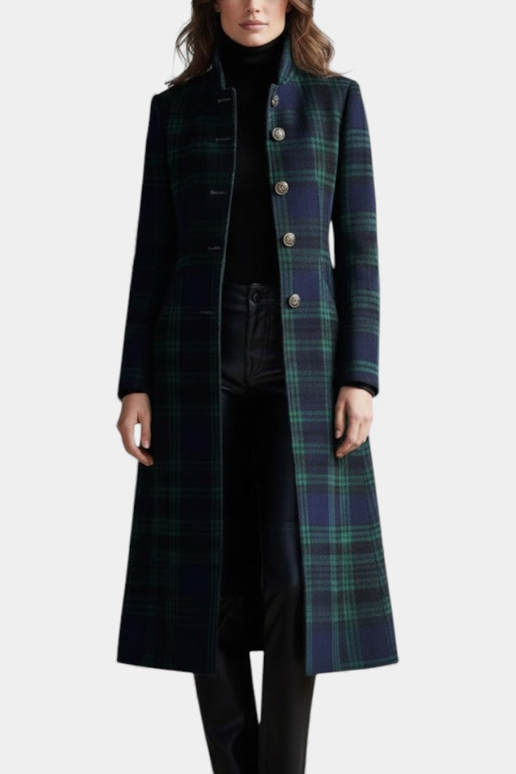 Rebecca | Cappotto midi avvitato a quadri