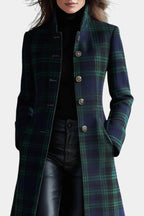 Rebecca | Cappotto midi avvitato a quadri
