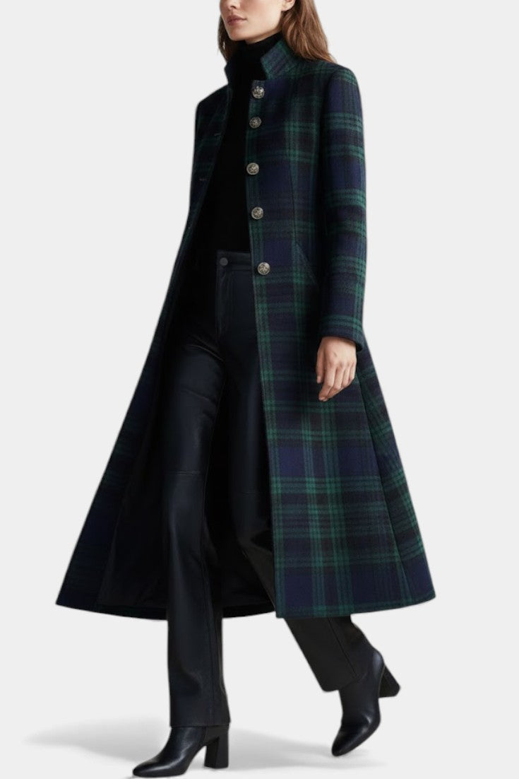 Rebecca | Cappotto midi avvitato a quadri