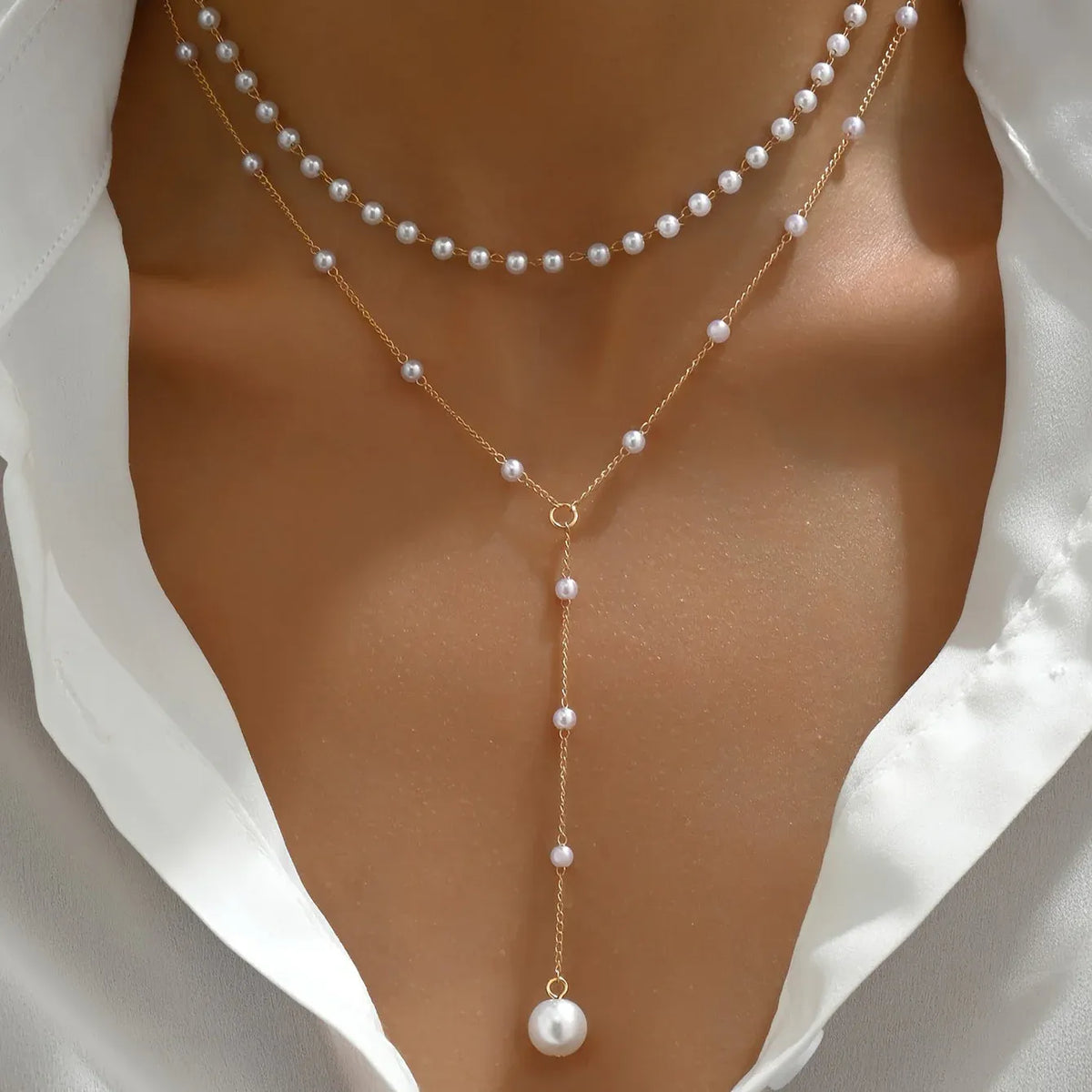 Collana di perle a strati