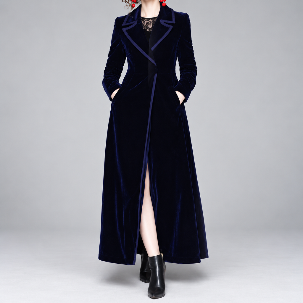 Serafina | Cappotto lungo in velluto