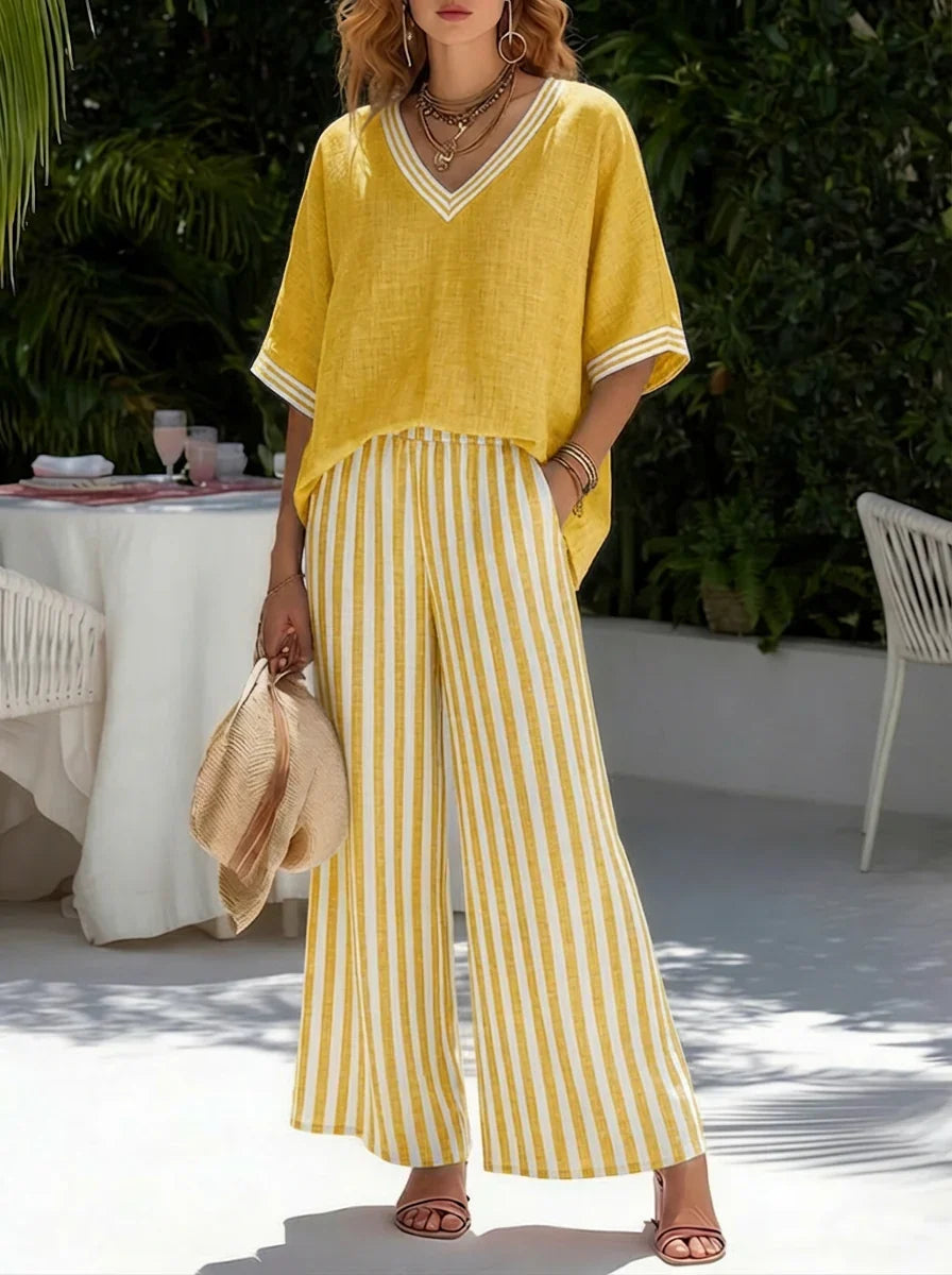 Amalia - Completo a Righe Elegante e Casual