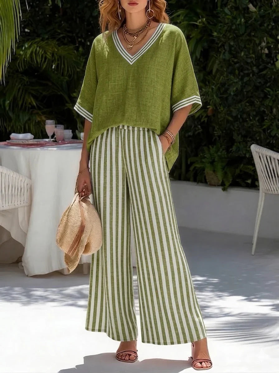 Amalia - Completo a Righe Elegante e Casual