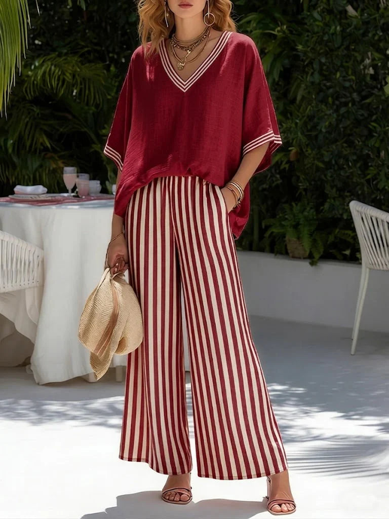 Amalia - Completo a Righe Elegante e Casual