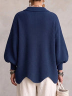 Vittoria | Cardigan oversize con grandi bottoni dorati