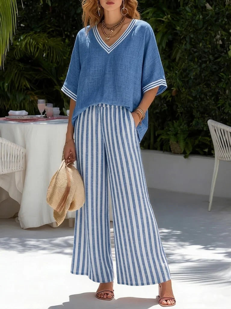 Amalia - Completo a Righe Elegante e Casual