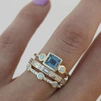 Caelia - Anello Cristallo Blu