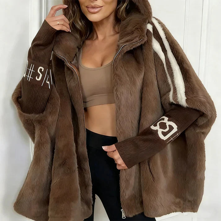 Ainoa - Giacca casual con cappuccio e cerniera