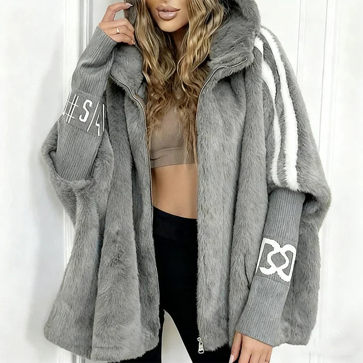 Ainoa - Giacca casual con cappuccio e cerniera