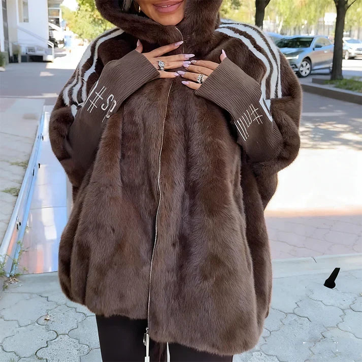 Ainoa - Giacca casual con cappuccio e cerniera