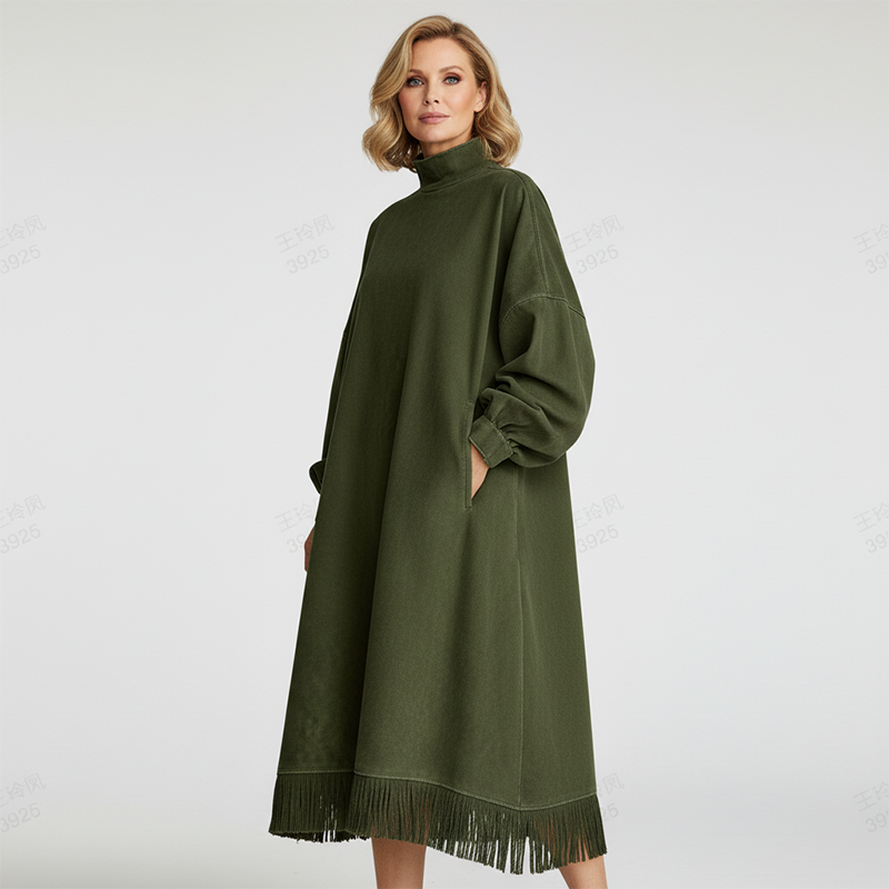 Teresa – Abito fluido in suede sintetico
