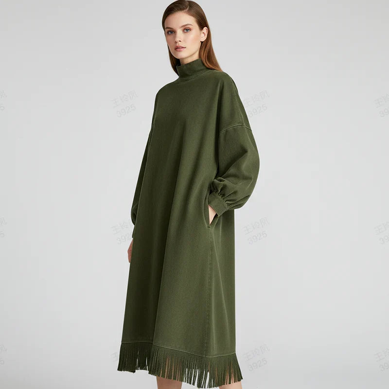 Teresa – Abito fluido in suede sintetico