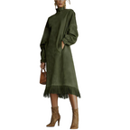 Teresa – Abito fluido in suede sintetico