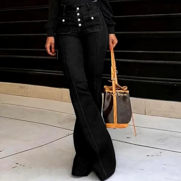 Nadia - Jeans a vita alta con taglio svasato